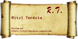 Ritzl Terézia névjegykártya